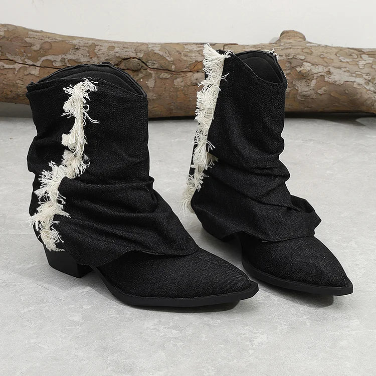 Kaia™ | Elegante Denim-Stiefel