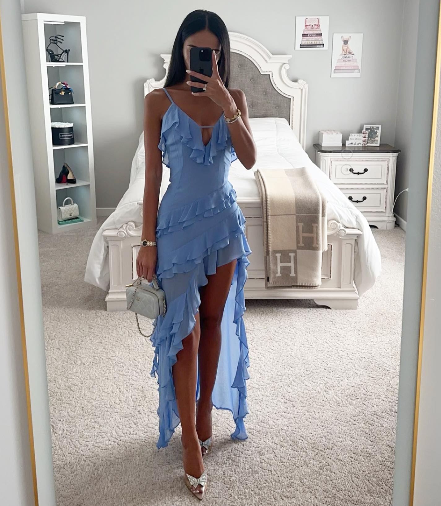 Celeste Cascade Ruffle Dress