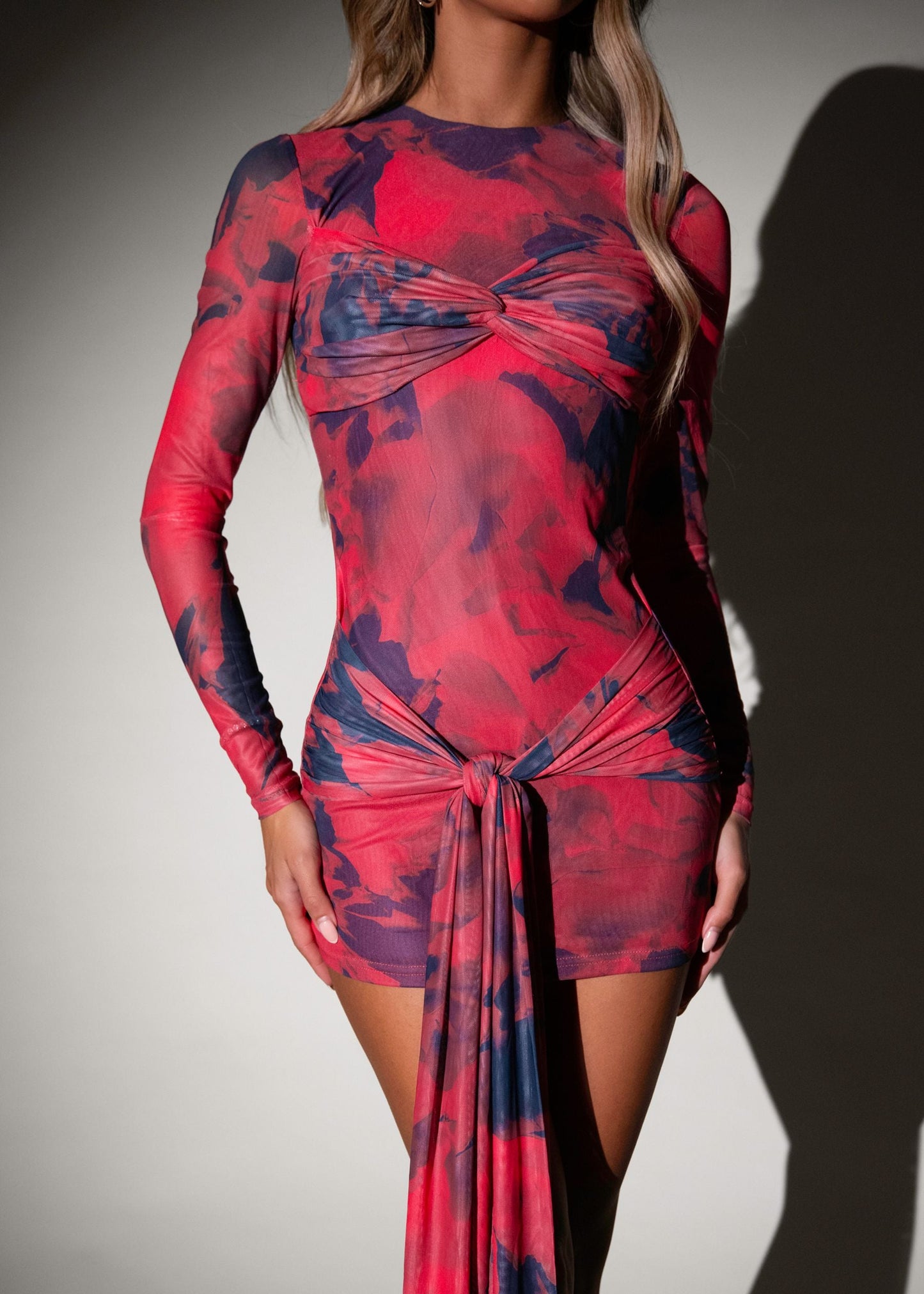 Trust Issues Long Sleeve Mini Dress - Multi