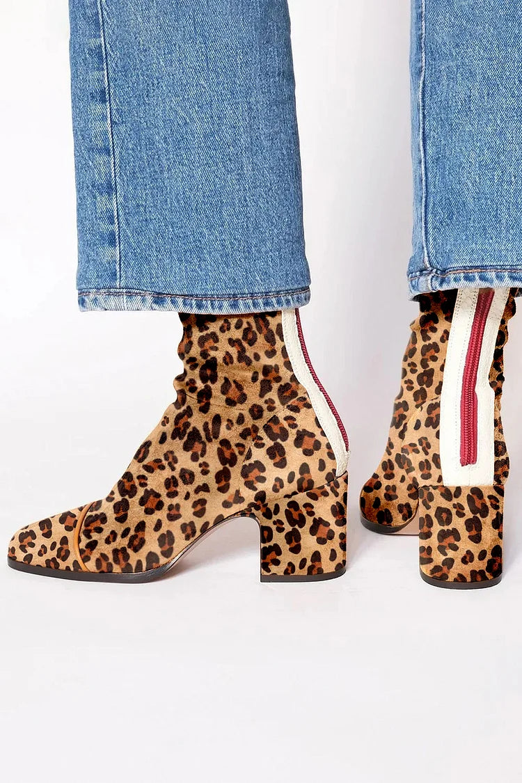 Amandine™ | Elegante Leoparden-Stiefeletten