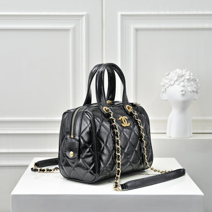 Small Bowling Bag In Black & Gold