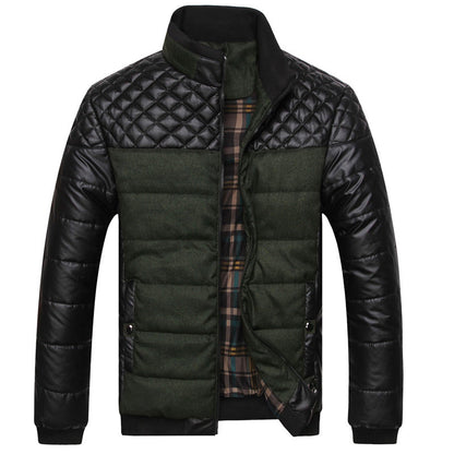 Maison Clément Paris | Two-tone Quilted Jacket in Leather and Fabric