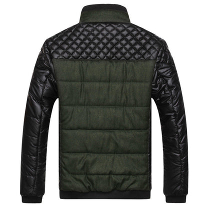 Maison Clément Paris | Two-tone Quilted Jacket in Leather and Fabric