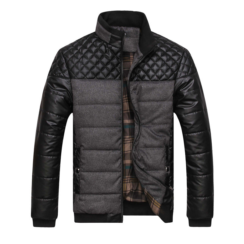 Maison Clément Paris | Two-tone Quilted Jacket in Leather and Fabric