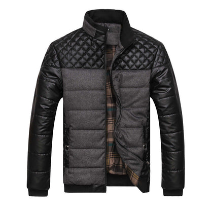 Maison Clément Paris | Two-tone Quilted Jacket in Leather and Fabric