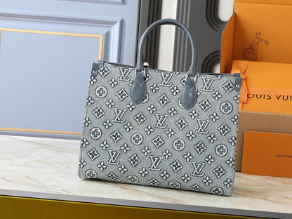 OnTheGo Denim Monogram Tote Bag