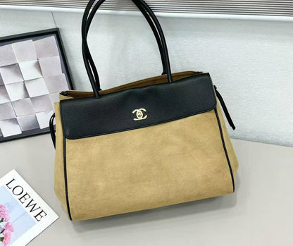Gold Tone Large Shopping Bag