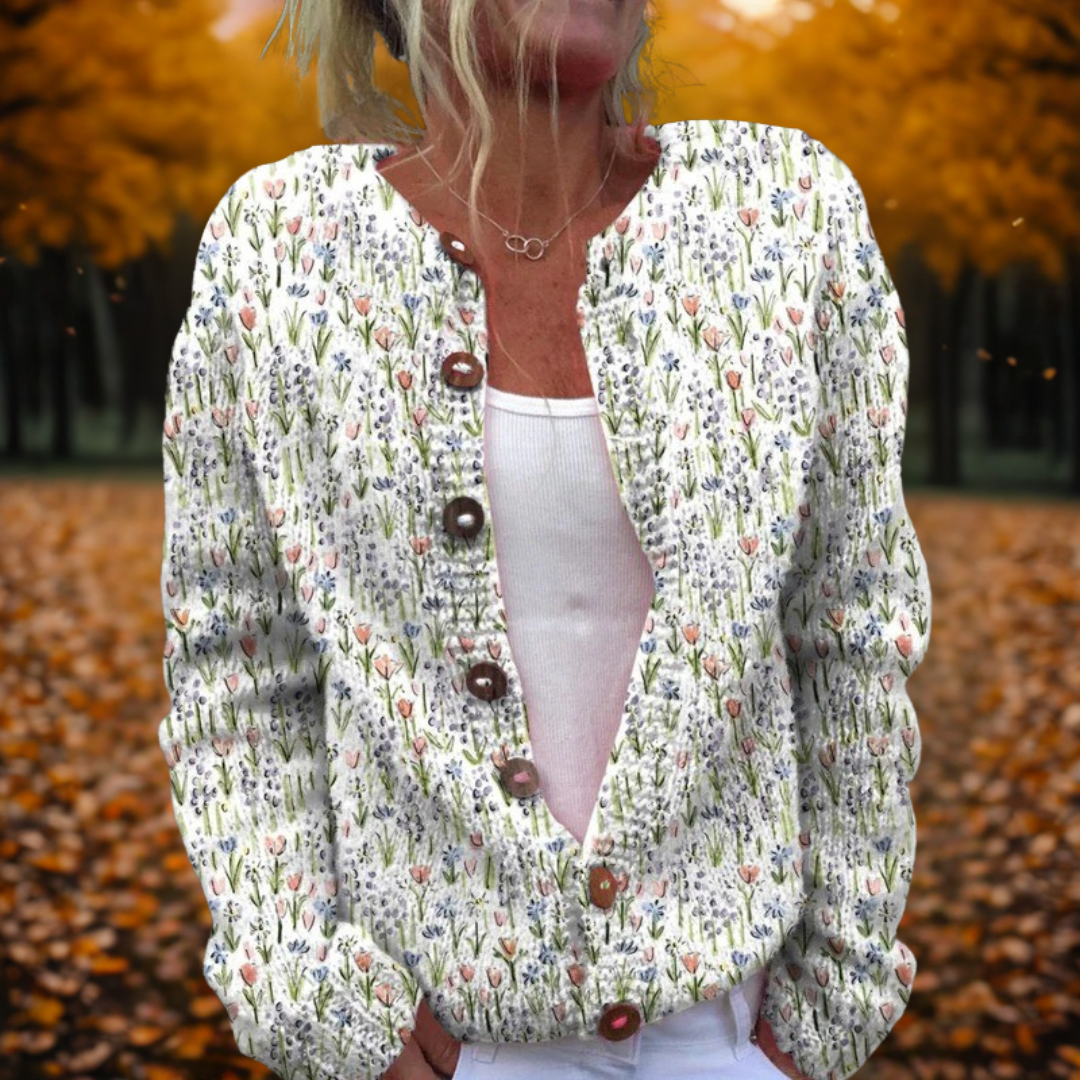 MICHELLE | Spring Art Print Cardigan