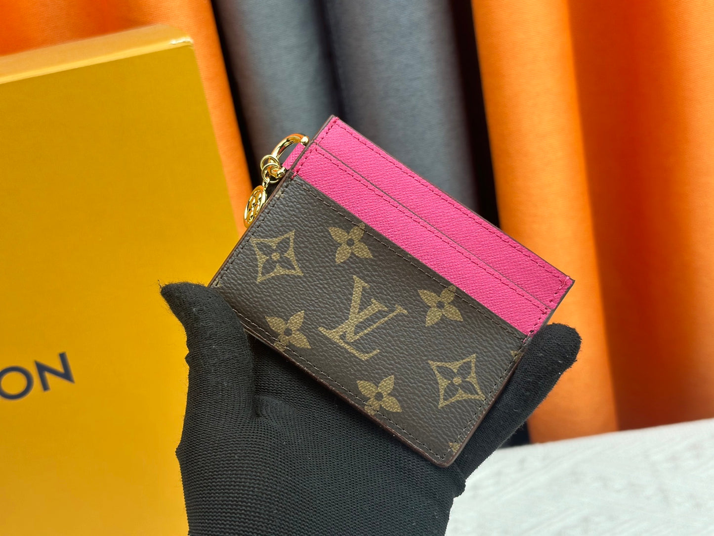 Charms Card Holder Monogram Canvas