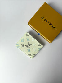 Cream White with Sky Blue & Black Print