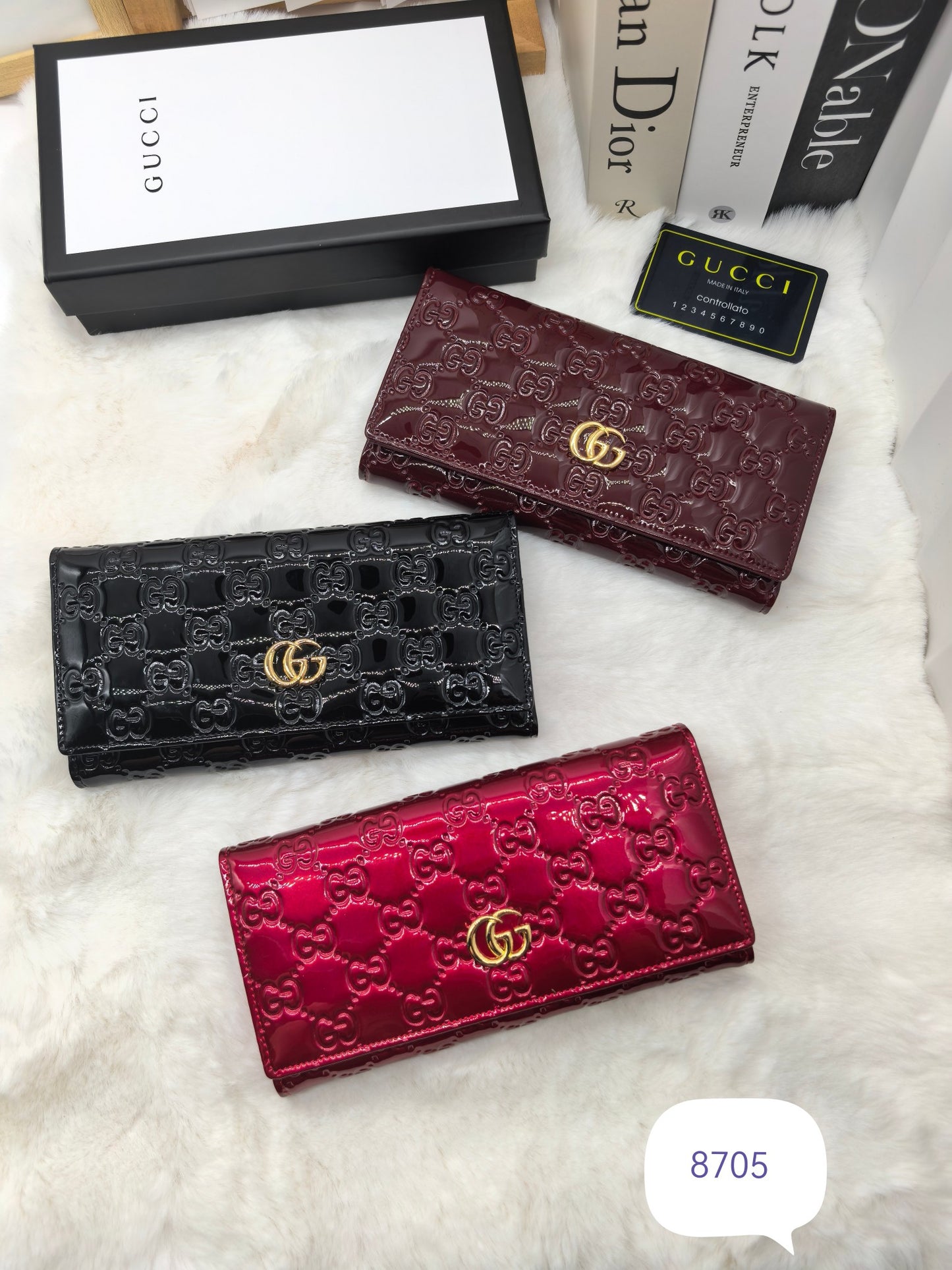 Patent Leather Long Wallet