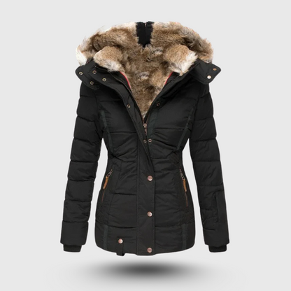 Hanne™ – Winter Jacket with Fluffy Collar and Slim Fit