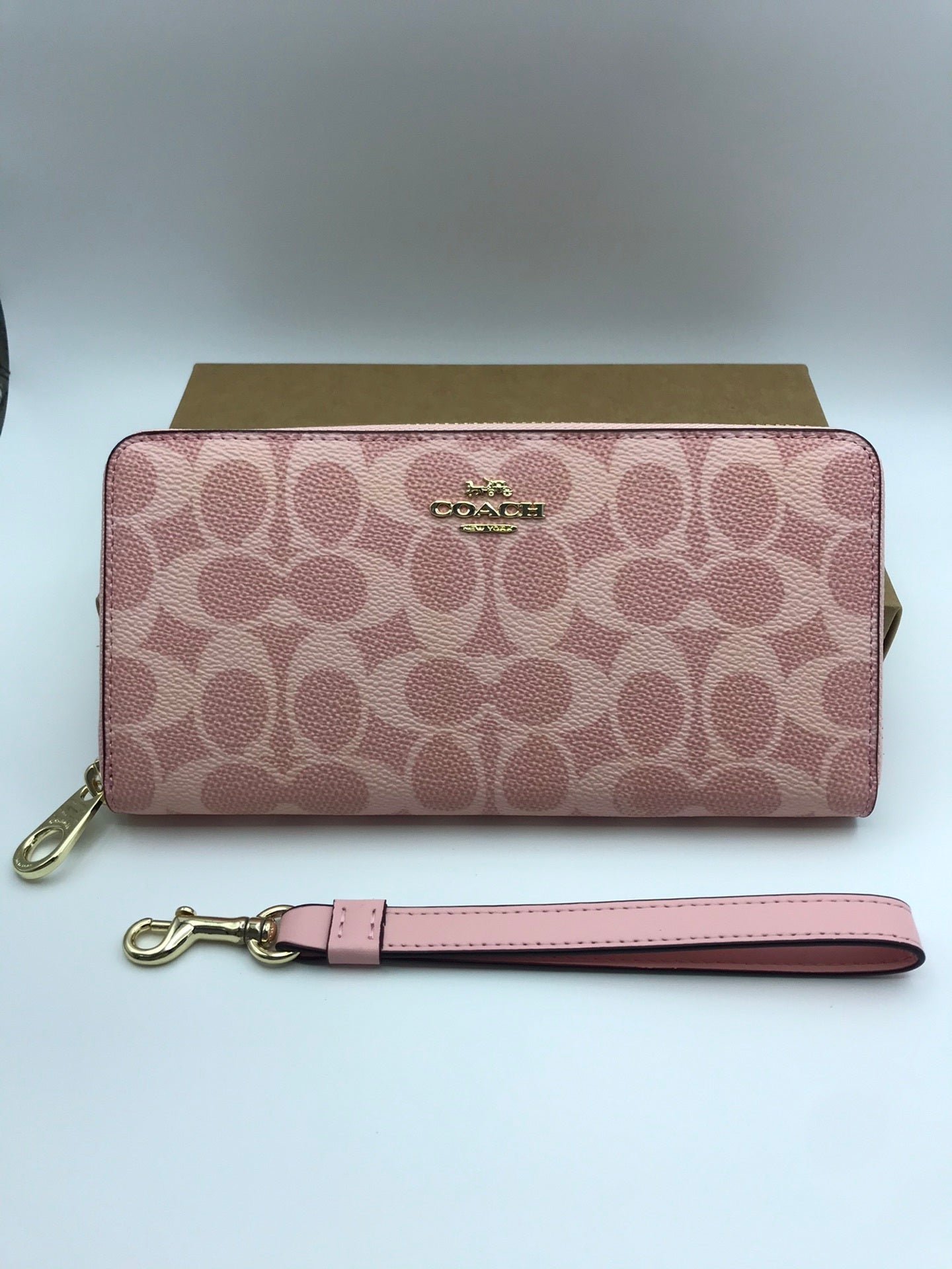 Pink Long Zip Around Wallet