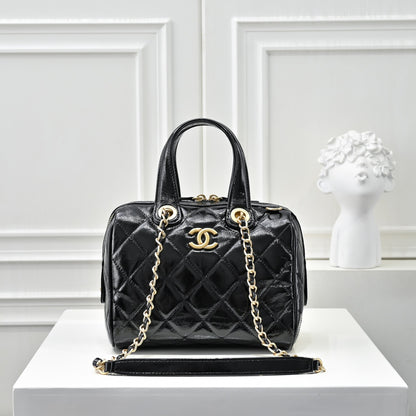 Small Bowling Bag In Black & Gold
