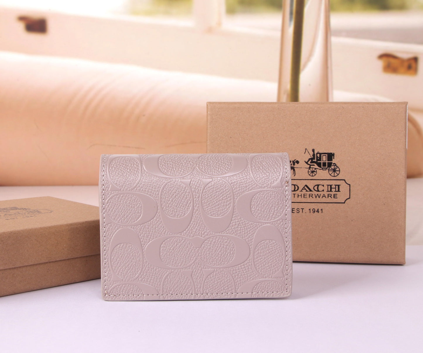 Small C Signature Flap Wallet
