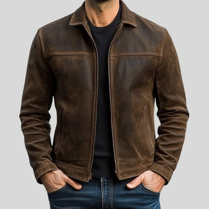 Lennon™ | Leather Jacket with Zipper