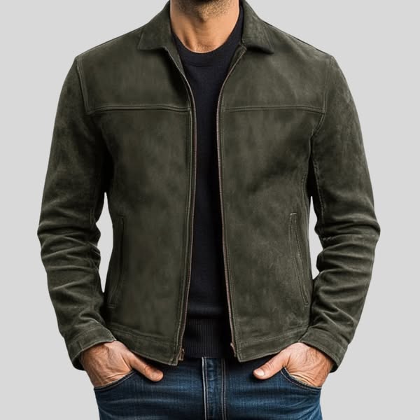 Lennon™ | Leather Jacket with Zipper