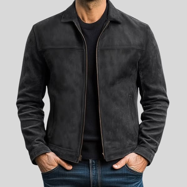 Lennon™ | Leather Jacket with Zipper