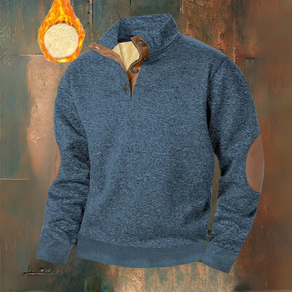 Warm Fleece Pullover with Button Closure