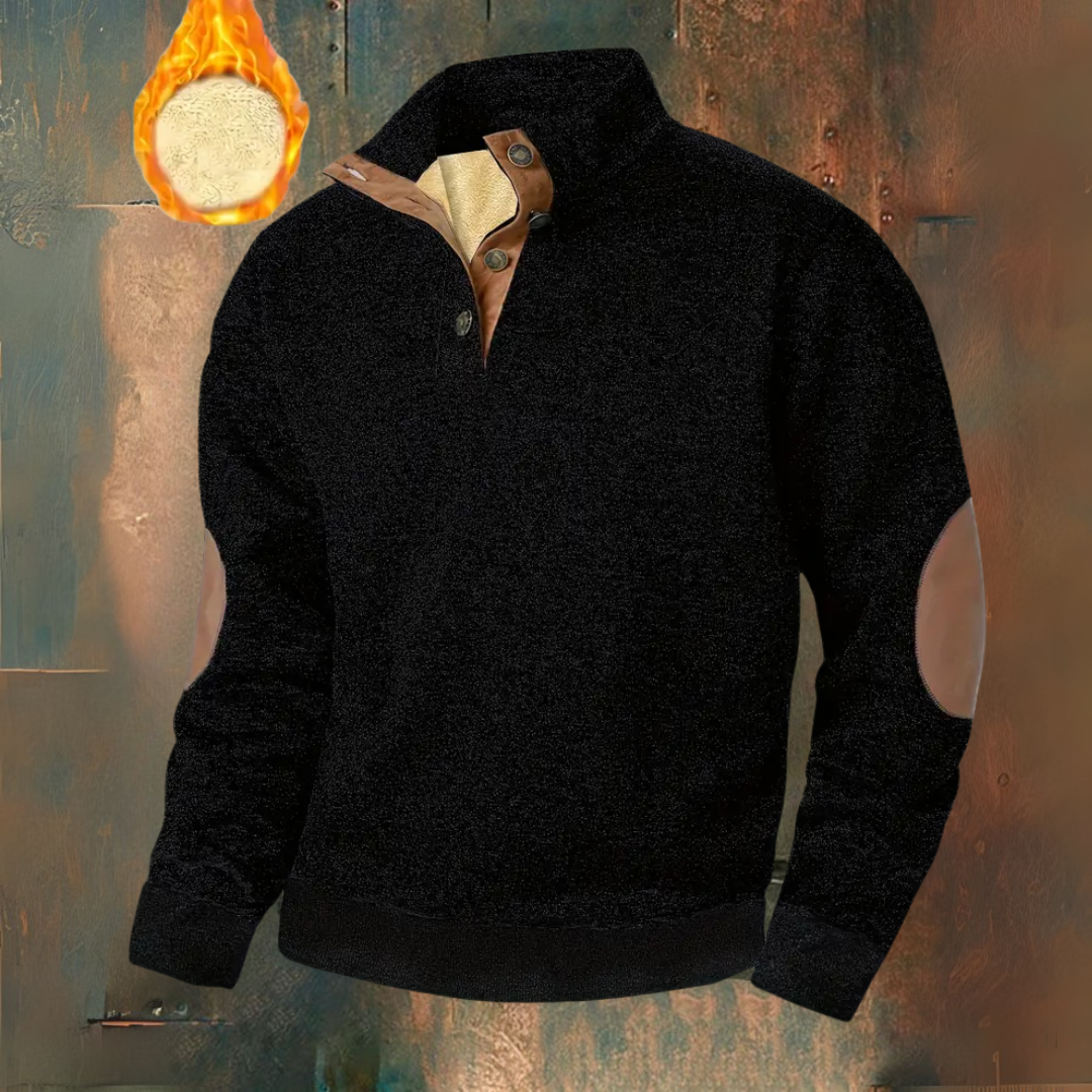Warm Fleece Pullover with Button Closure