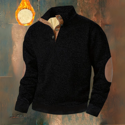 Warm Fleece Pullover with Button Closure