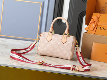Speedy Bandouliere 20 Plum Handbag