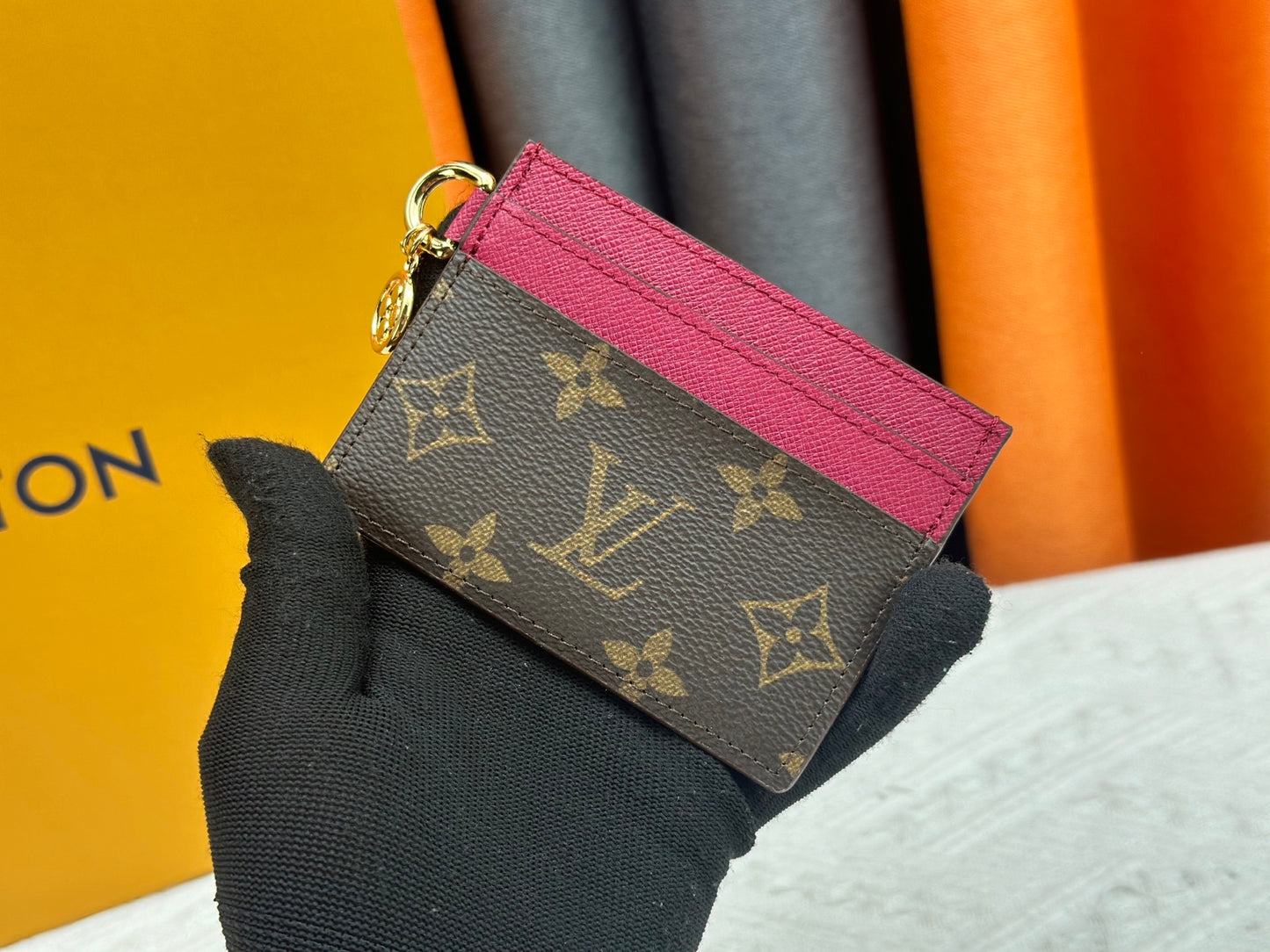 Charms Card Holder Monogram Canvas