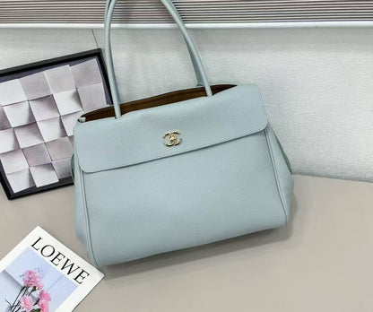 Gold Tone Large Shopping Bag