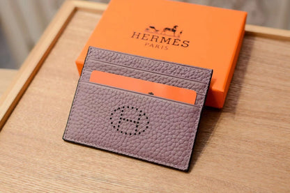 H Leather Square Card Holder
