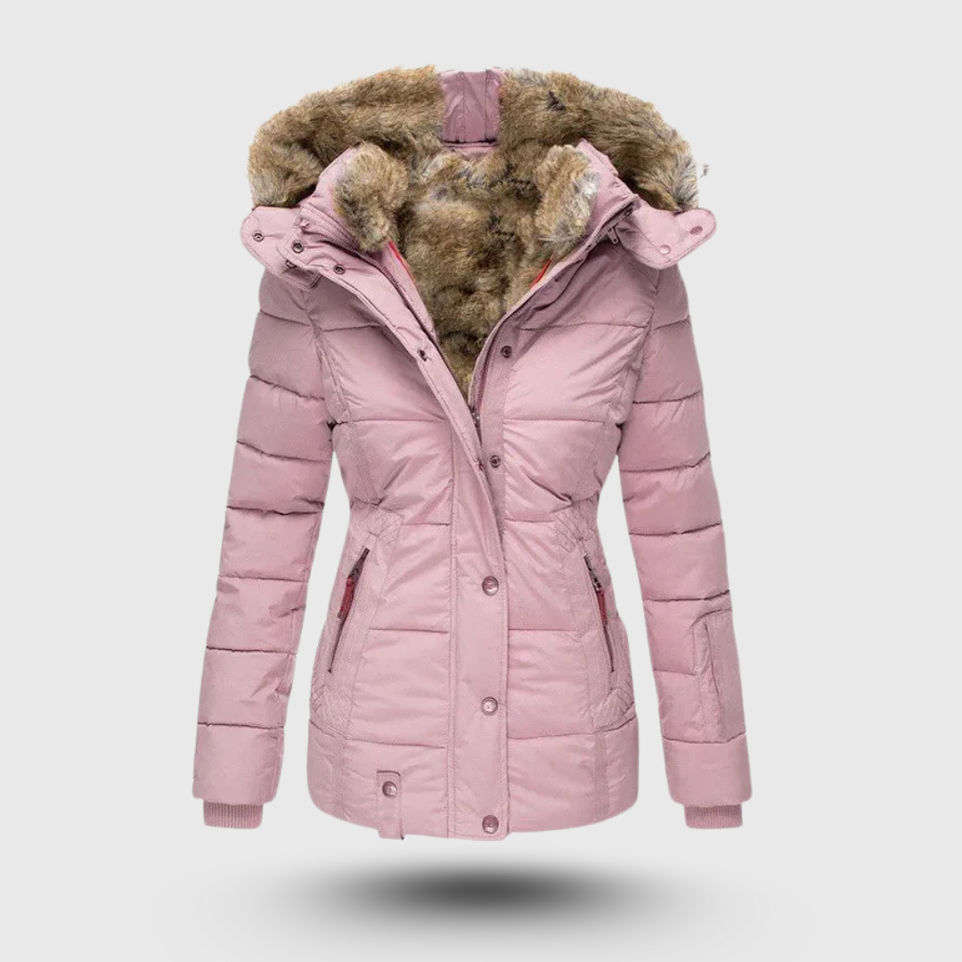 Hanne™ – Winter Jacket with Fluffy Collar and Slim Fit