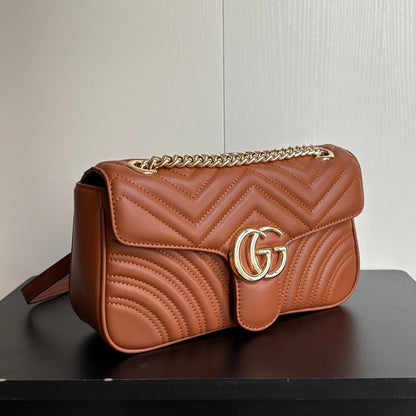 Marmont Medium Shoulder Bag in Brown