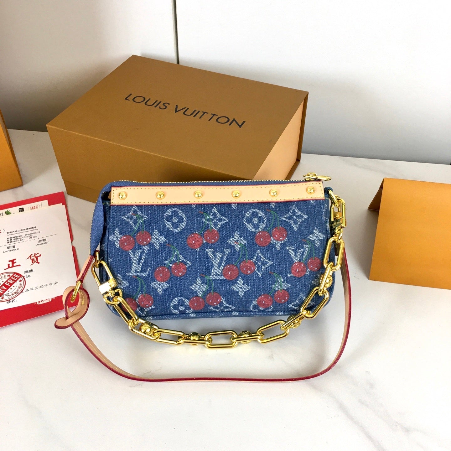 Pochette Monogram Denim Bag