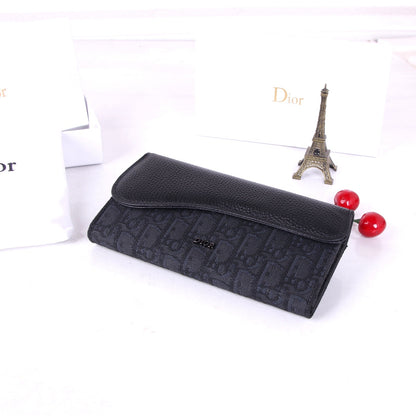 Saddle Black Cotton Wallet