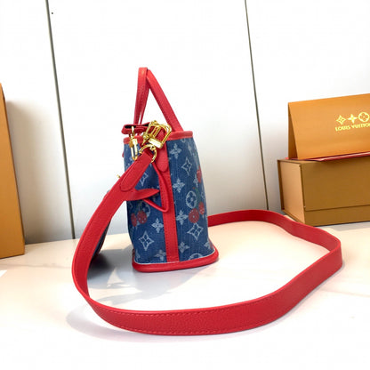 Cherry Neverfull Monogram Handbag & Pouch
