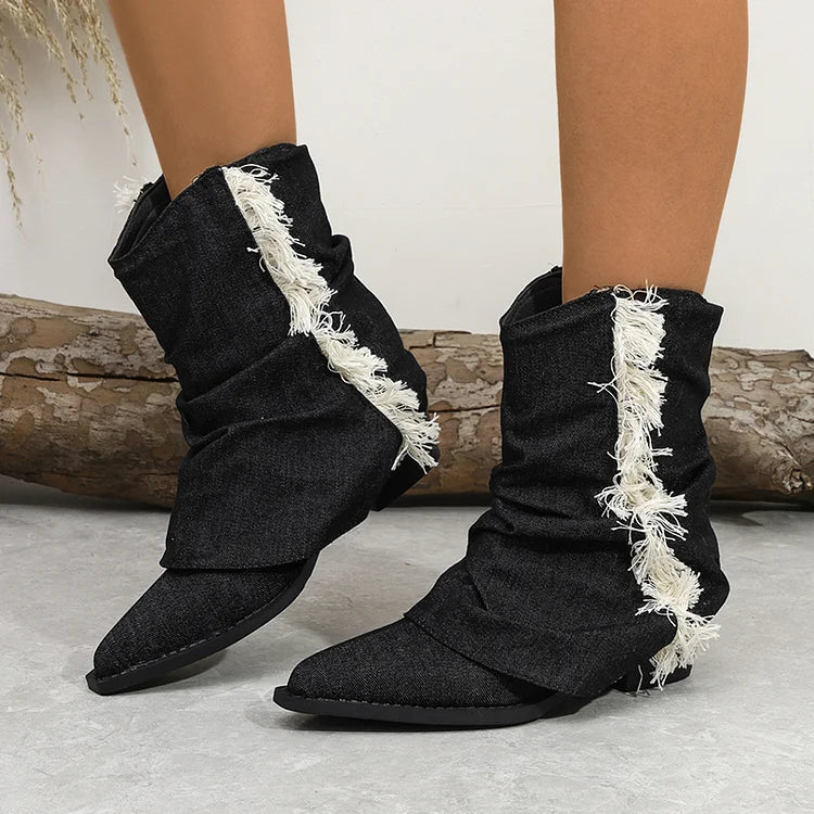 Kaia™ | Elegante Denim-Stiefel