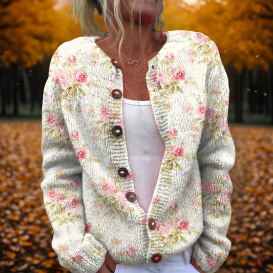 JESSIE | Floral Art Cardigan