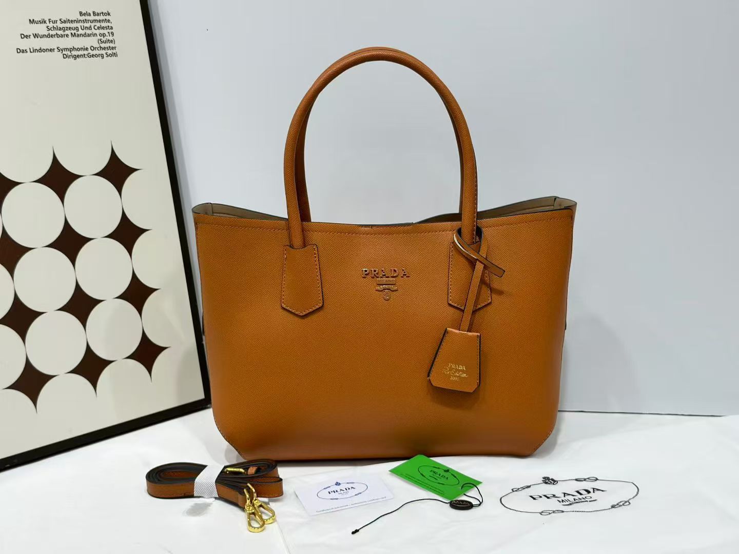 Large Capacity Saffiano Leather Tote Bag