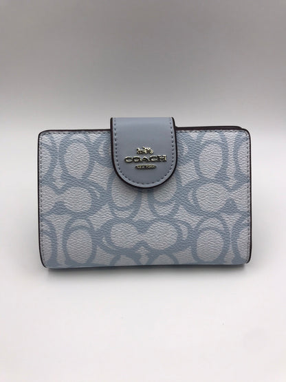 Blue Medium Corner Zip Wallet