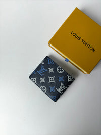 Navy Blue with Royal Blue & White Print