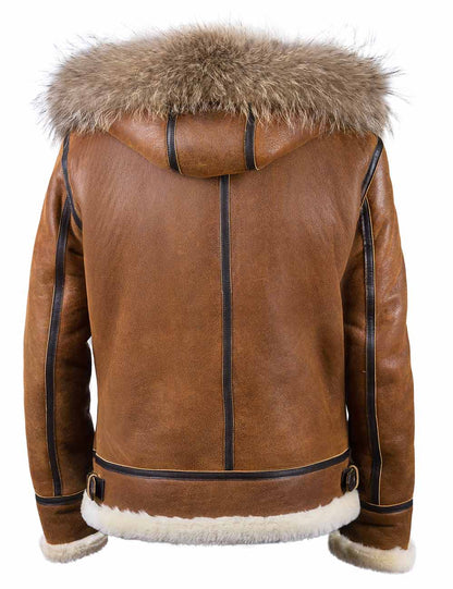 Aron™ | Bomber Jacket with Faux Fur Hood