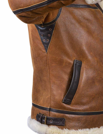 Aron™ | Bomber Jacket with Faux Fur Hood