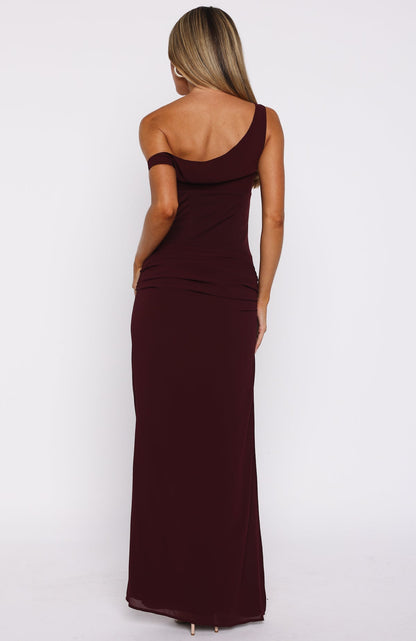 Unavailable Energy Maxi Dress Burgundy