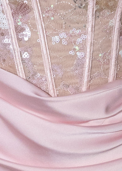 Enchanted Charm Floral Corset Mini Dress - Pink