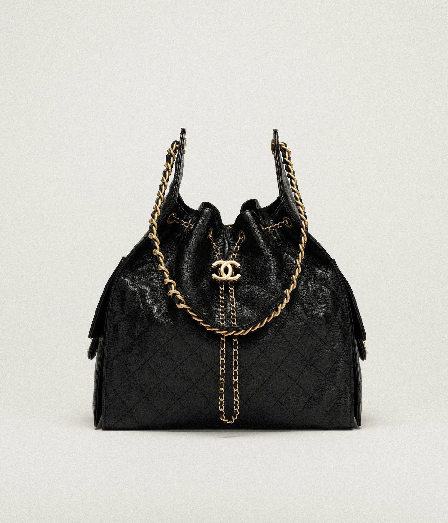 Medium 25 Hobo Bag Gold Tone Metal