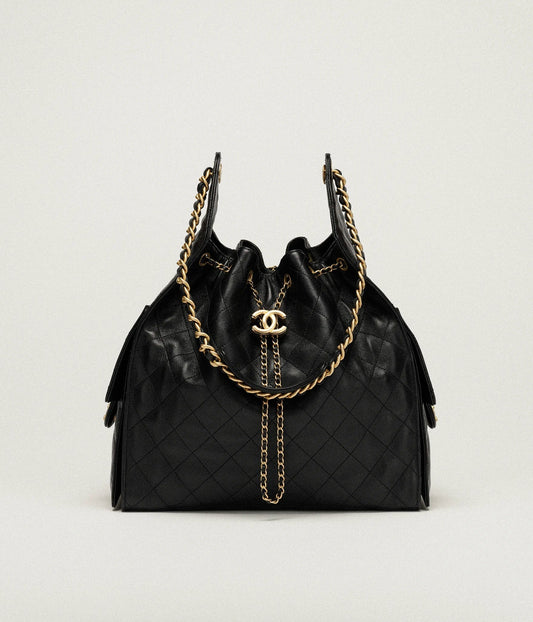 Medium 25 Hobo Bag Gold Tone Metal