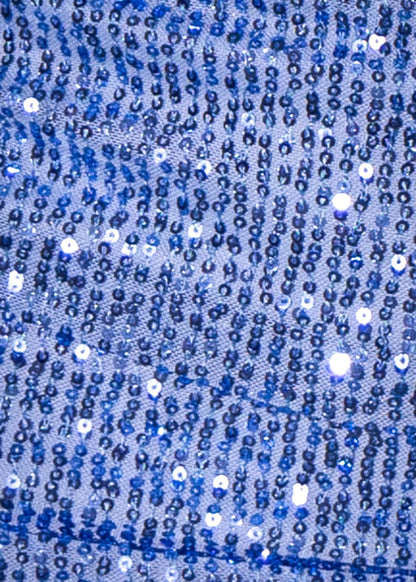 Iconic Fantasy Cowl Neck Sequin Mini Dress - Blue