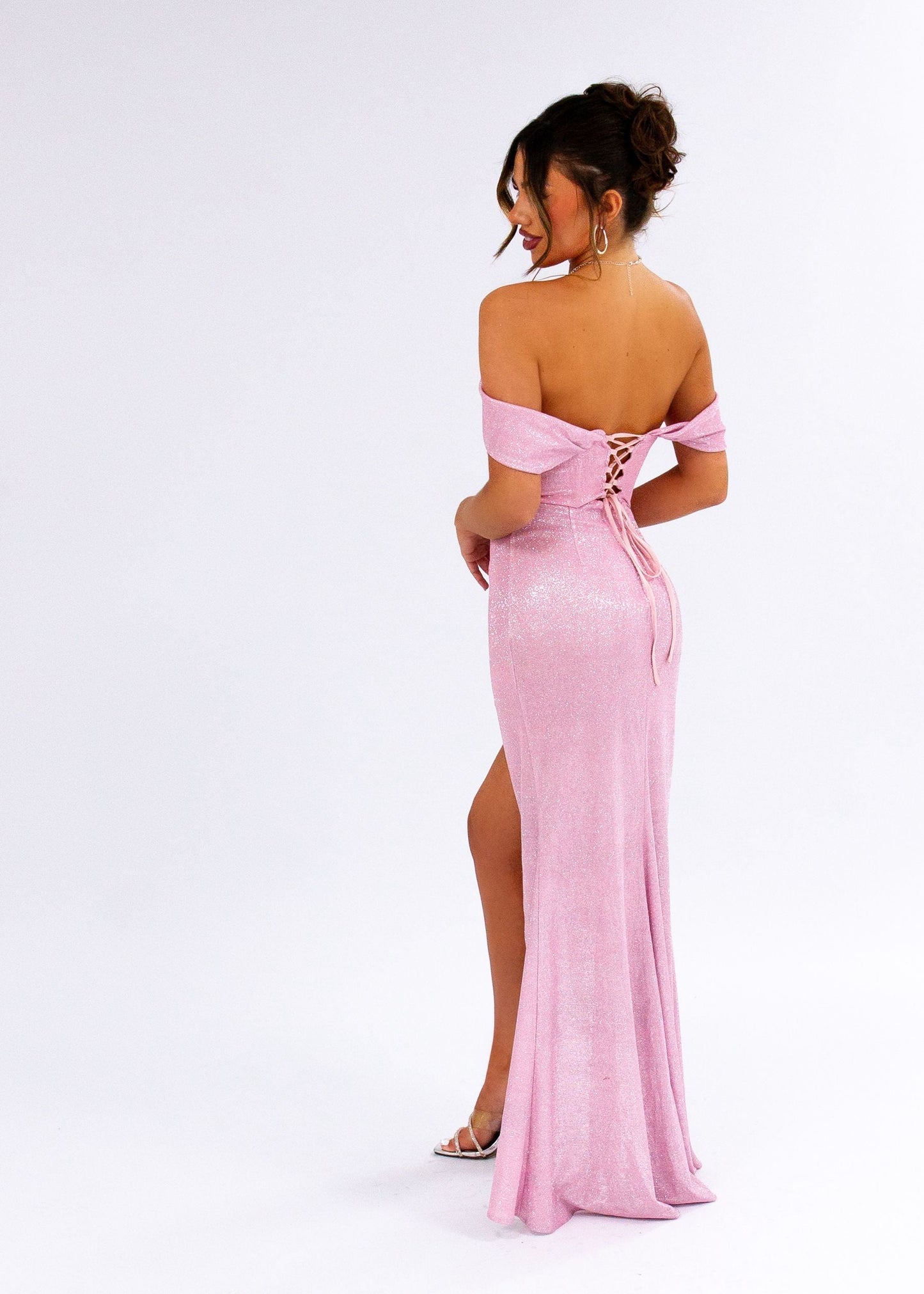 Million Dollars Cowl Neck Gown - Pink