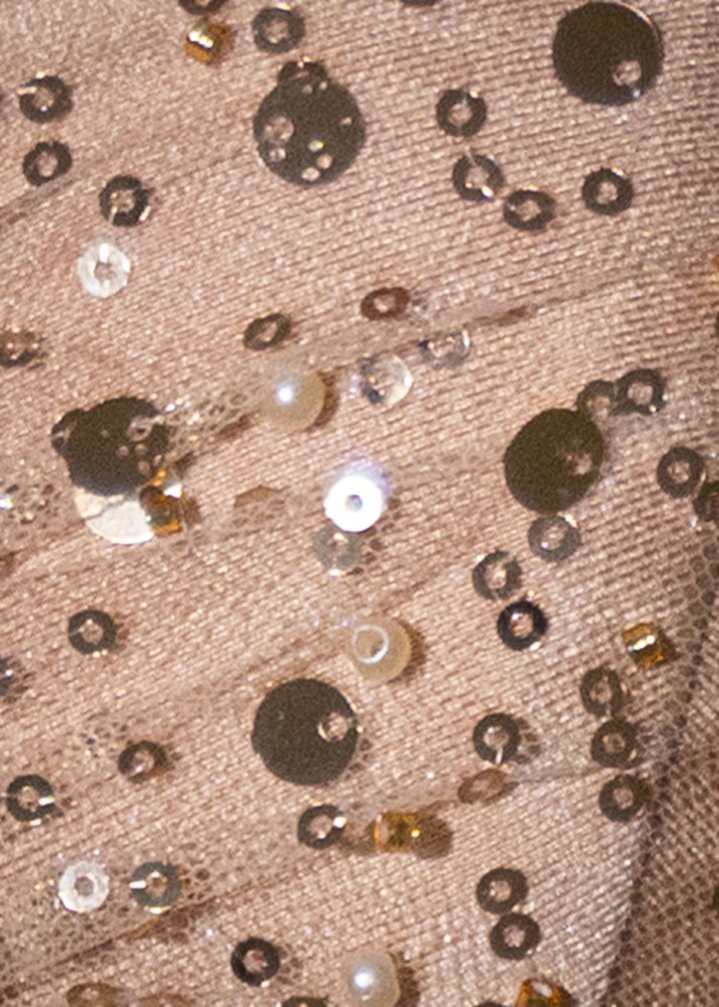 Love Shy Sheer Glitter Maxi Dress - Gold