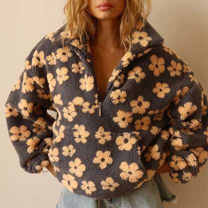 Vellina™ - Floral Warmer Fleece Pullover