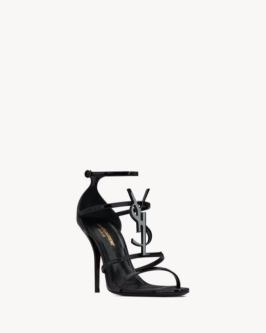 High Quality Cassandra sandals in patent leather 10CM With Box